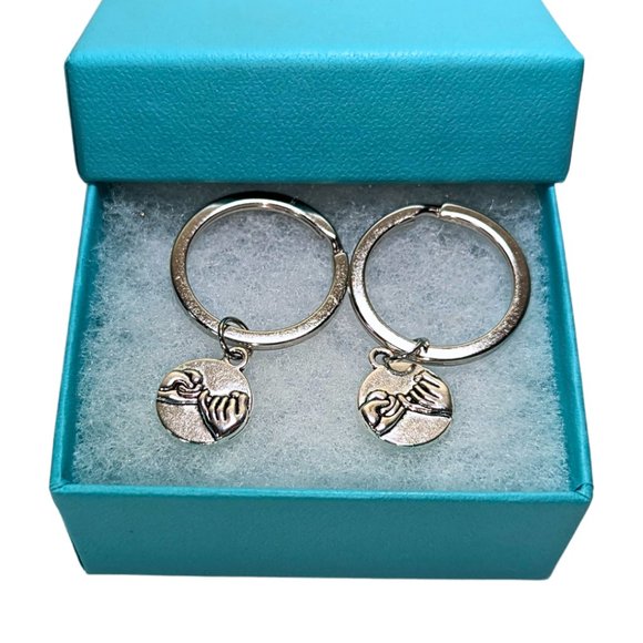 Accessories - 'Pinky Swear' Matching Keychain Gift Set Friend Partner Spouse Sibling NIB